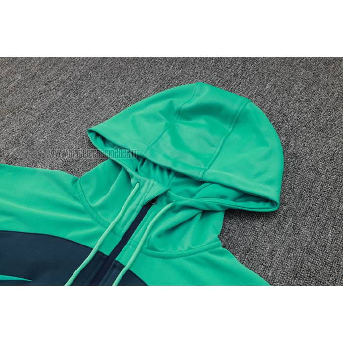 Tuta da Track con Capucha del Barcellona 2023-2024 Blu y Verde